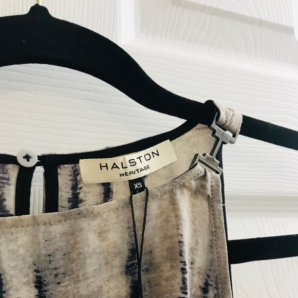 NWT Black/beige ombré symmetrical hem line dress - Picture 2 of 8